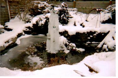 Copper Fountain in the Ice