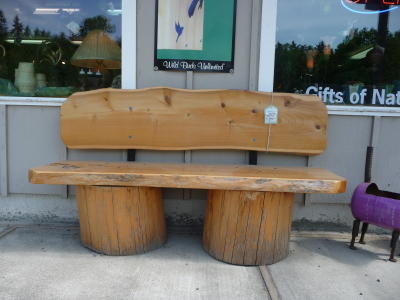 Kelly Martin's Split Log bench