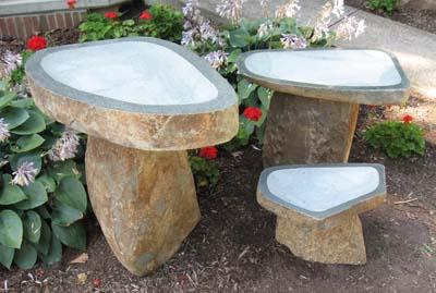 Stone Age Creations Granite Birdbaths
